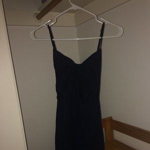 Navy Blue Scrunch Dress